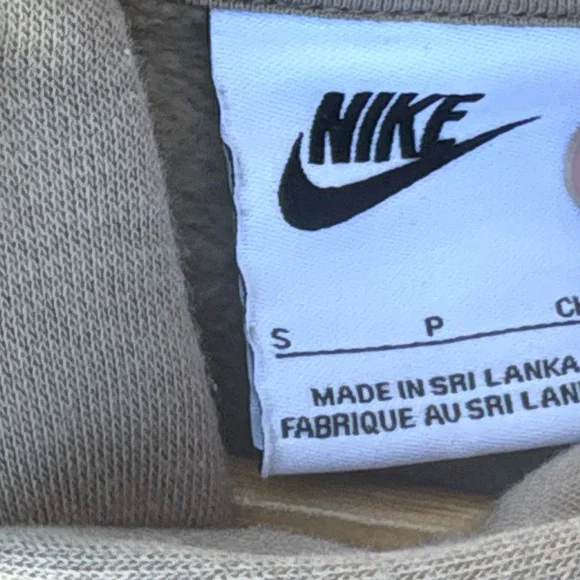 Nike Tan Hoodie with Small Black Swoosh - Picture 3 of 3